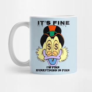 Yellow duck It's fine I'M Fine everything Is Fine Mug